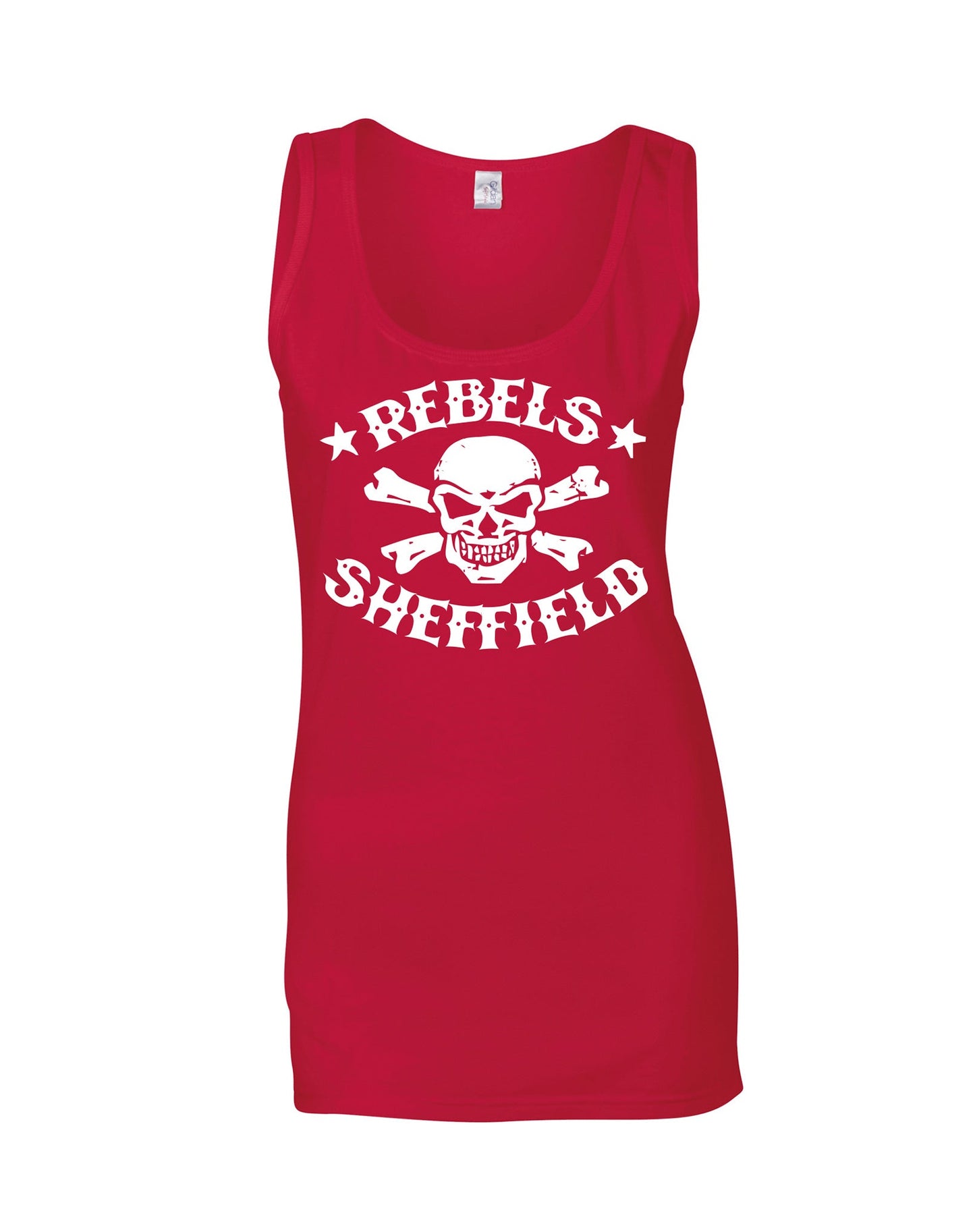 Rebels skull crossbones ladies fit vest - various colours - Dirty Stop Outs