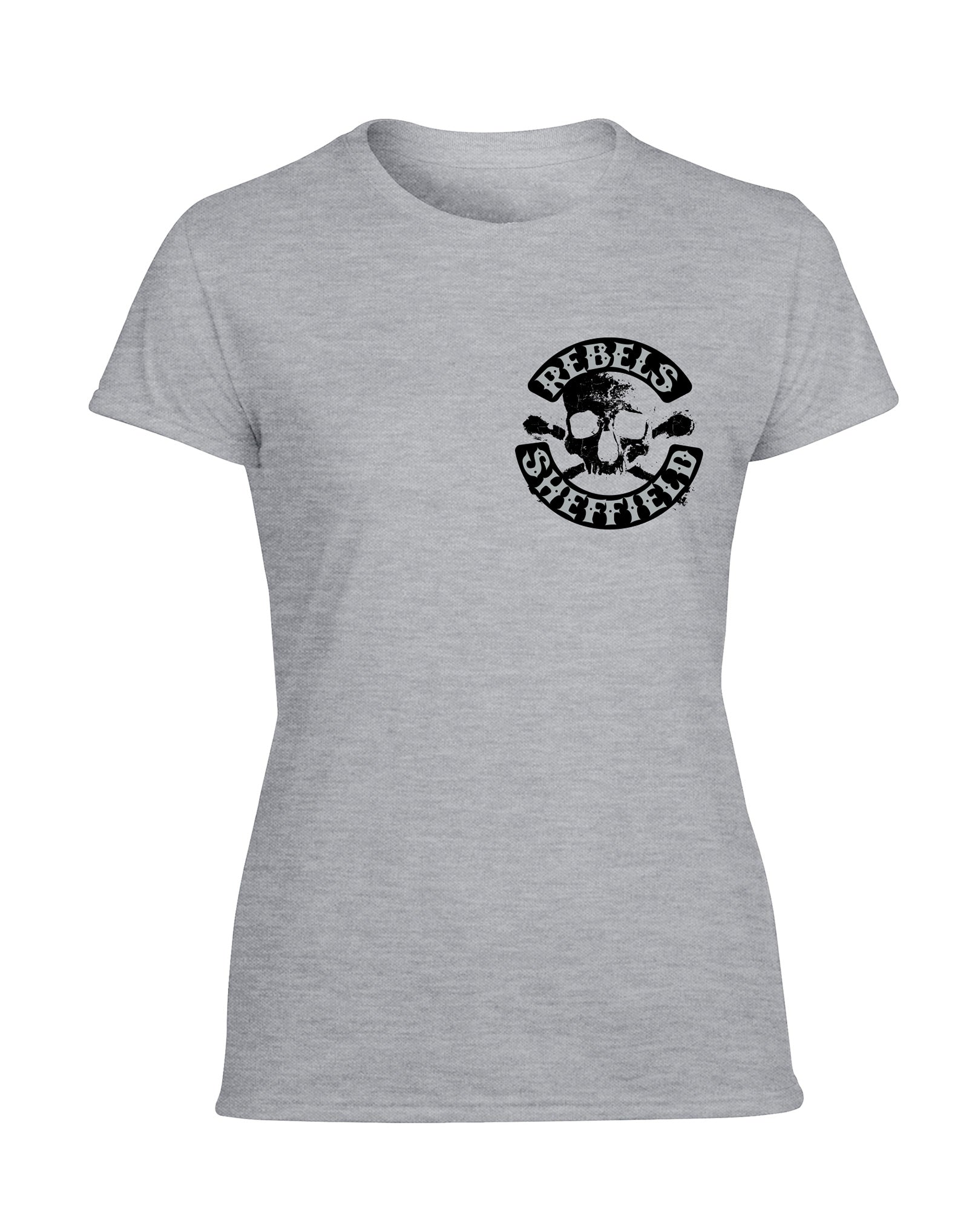 Rebels small skull ladies fit T-shirt - various colours - Dirty Stop Outs