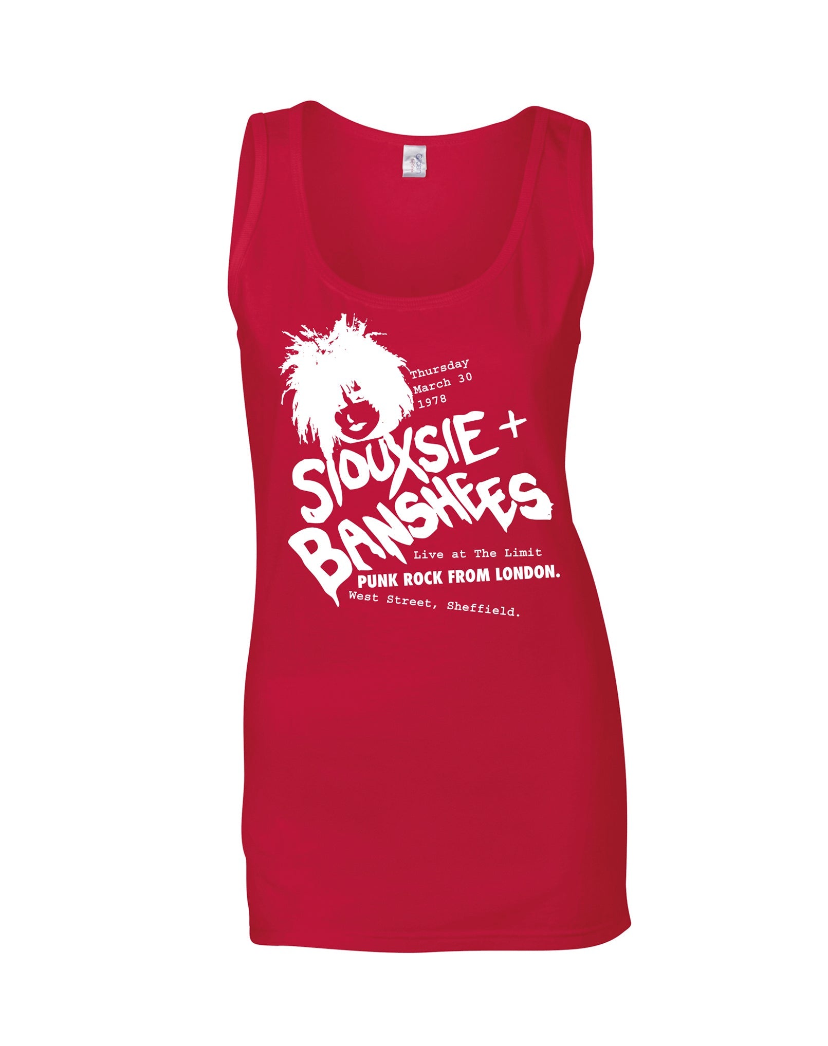Siouxsie at the Limit ladies fit vest - various colours. - Dirty Stop Outs