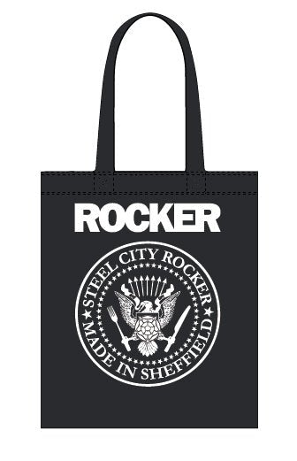 Steel City Rocker - Ramones design - canvas tote bag - Dirty Stop Outs