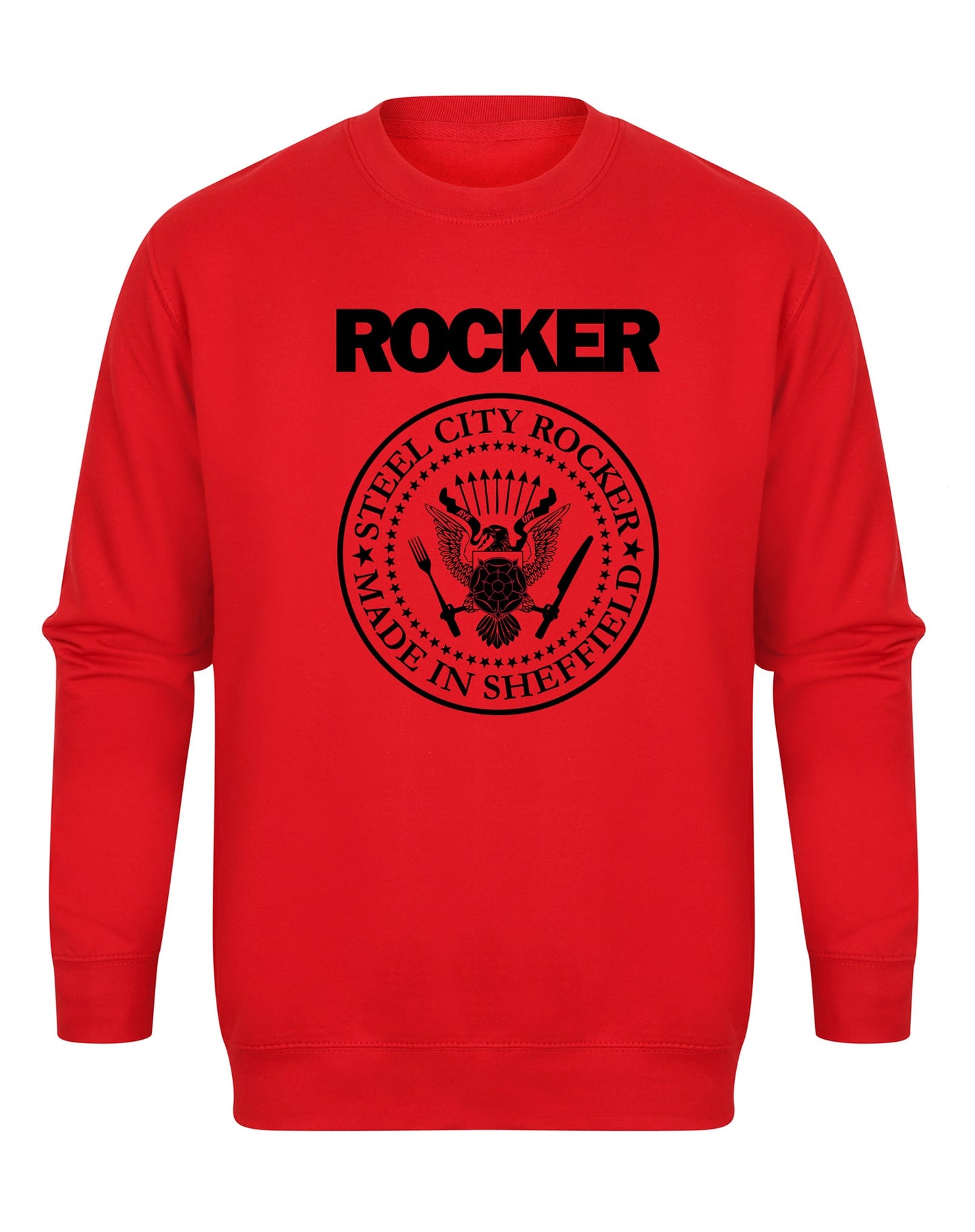 Steel City Rocker - Ramones design - unisex fit sweatshirt - various colours - Dirty Stop Outs