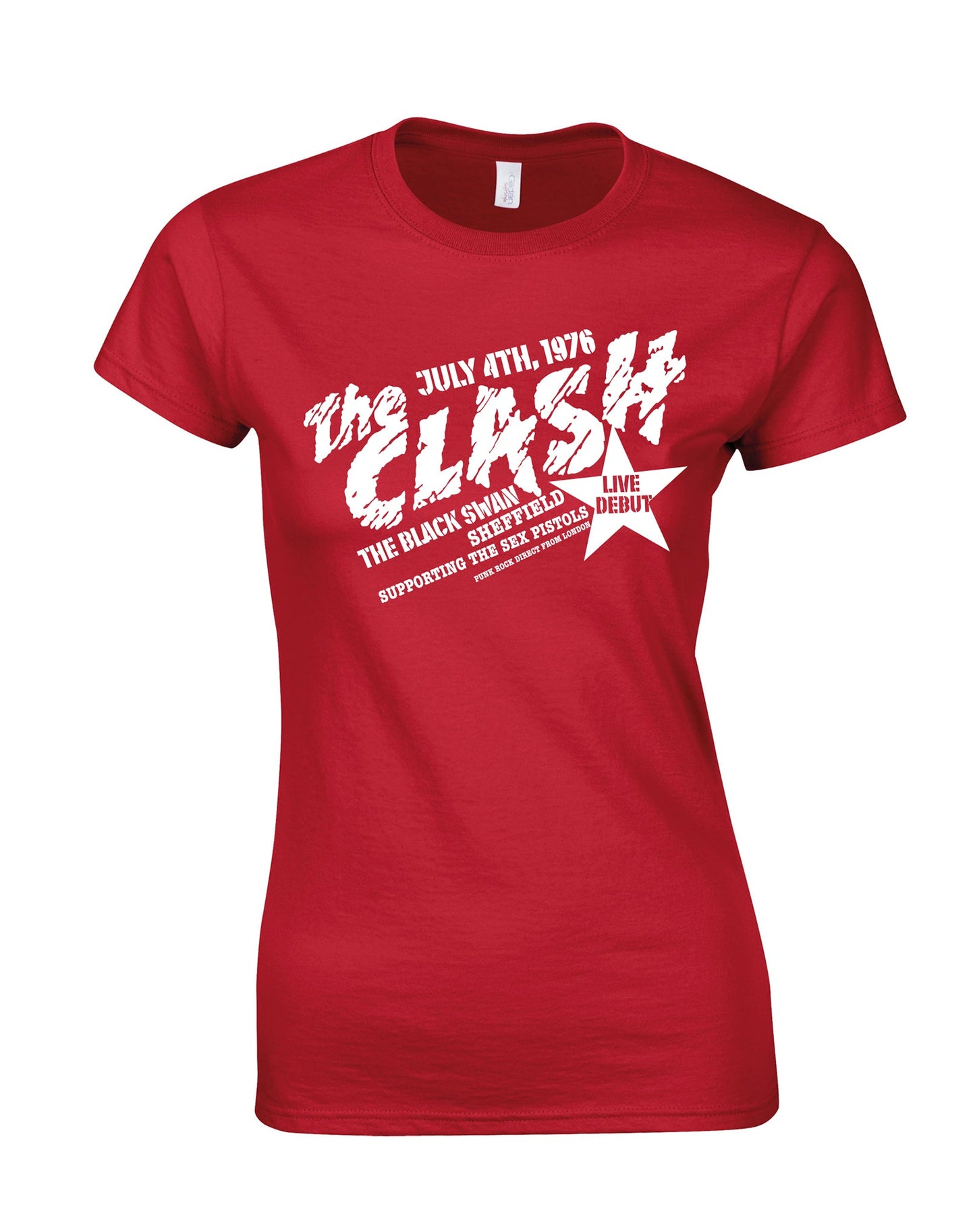The Clash at the Black Swan ladies fit t-shirt- various colours - Dirty Stop Outs