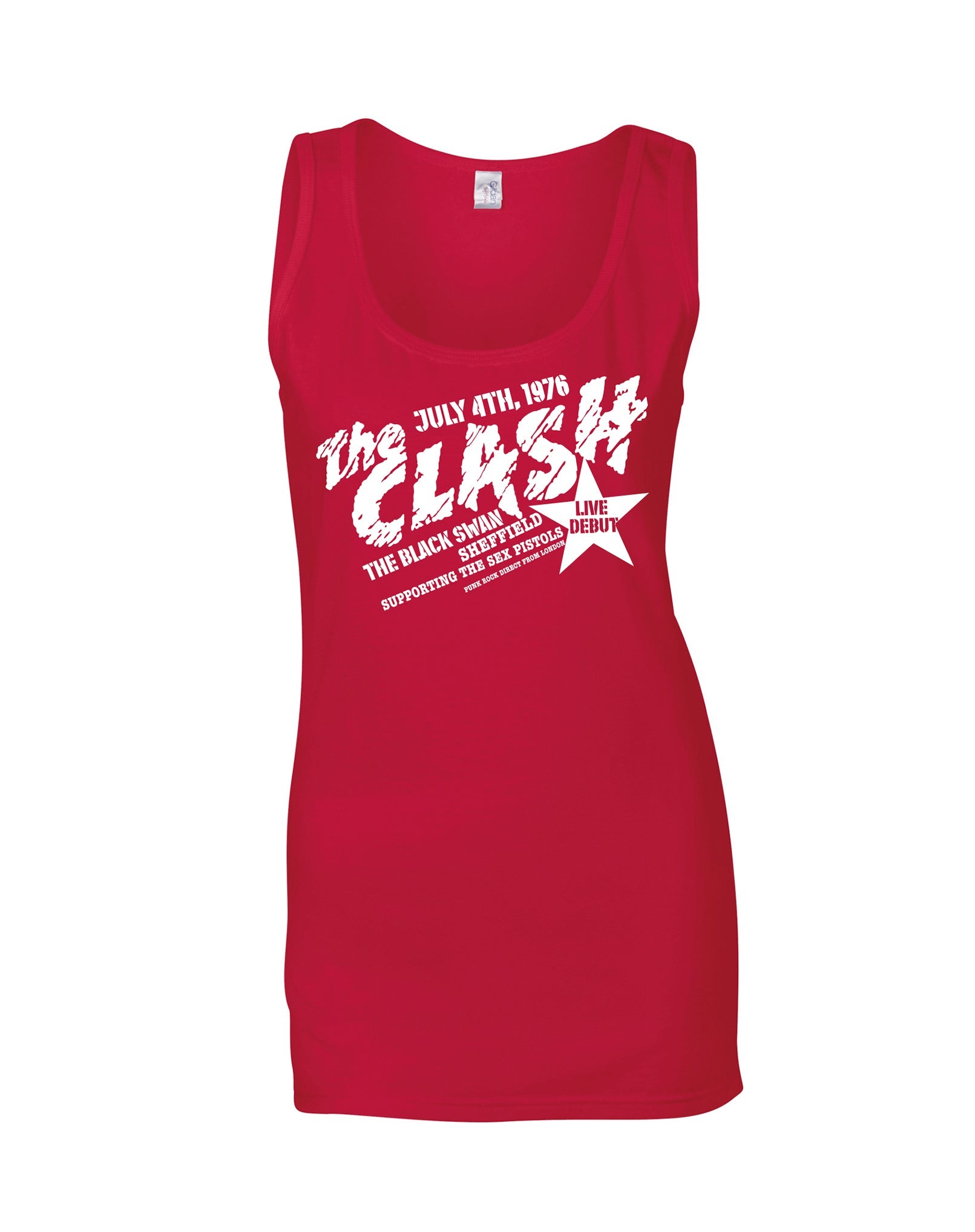 The Clash at the Black Swan ladies fit vest - various colours. - Dirty Stop Outs