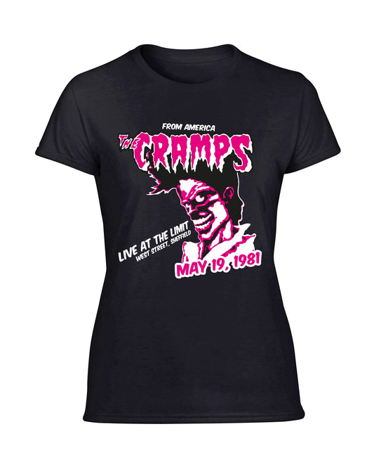 The Cramps at The Limit ladies fit t-shirt- various colours - Dirty Stop Outs