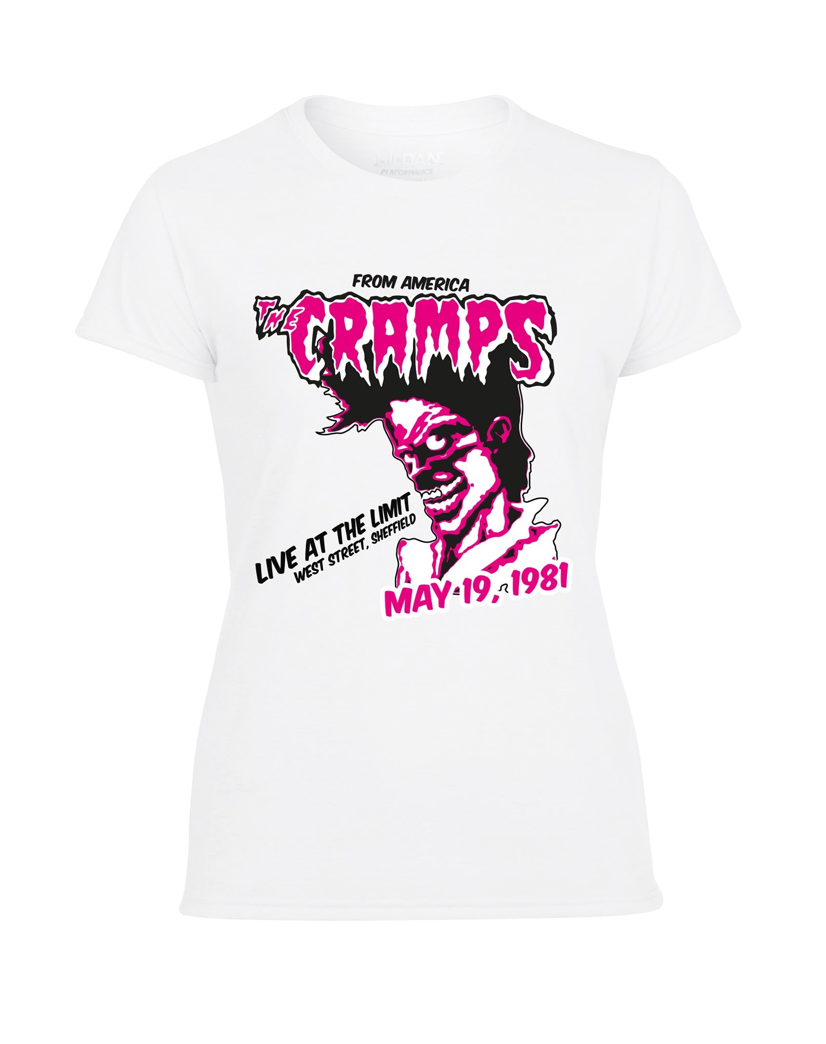 The Cramps at The Limit ladies fit t-shirt- various colours - Dirty Stop Outs