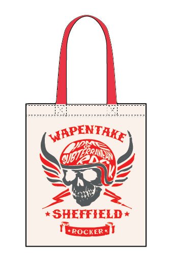 Wapentake biker skull canvas tote bag - Dirty Stop Outs