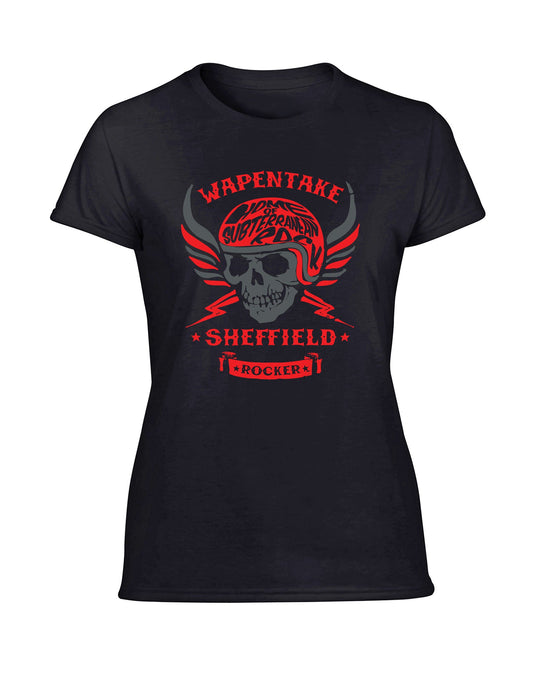 Wapentake biker skull ladies fit T-shirt - various colours - Dirty Stop Outs