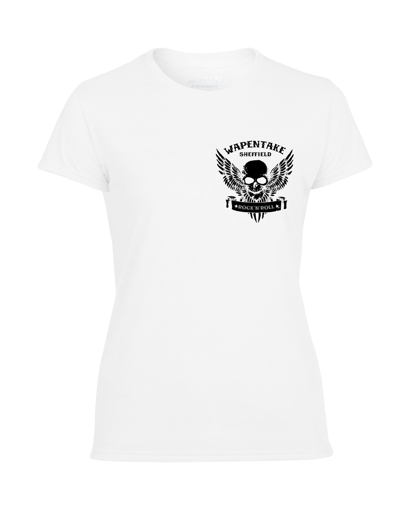 Wapentake small skull/wings ladies fit T-shirt - various colours - Dirty Stop Outs