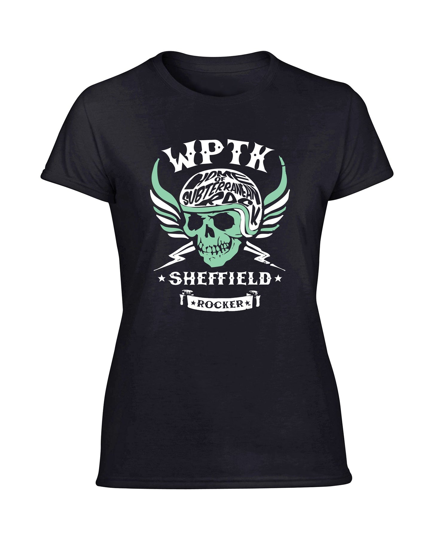 WPTK (Wapentake) biker skull ladies fit T-shirt - various colours - Dirty Stop Outs